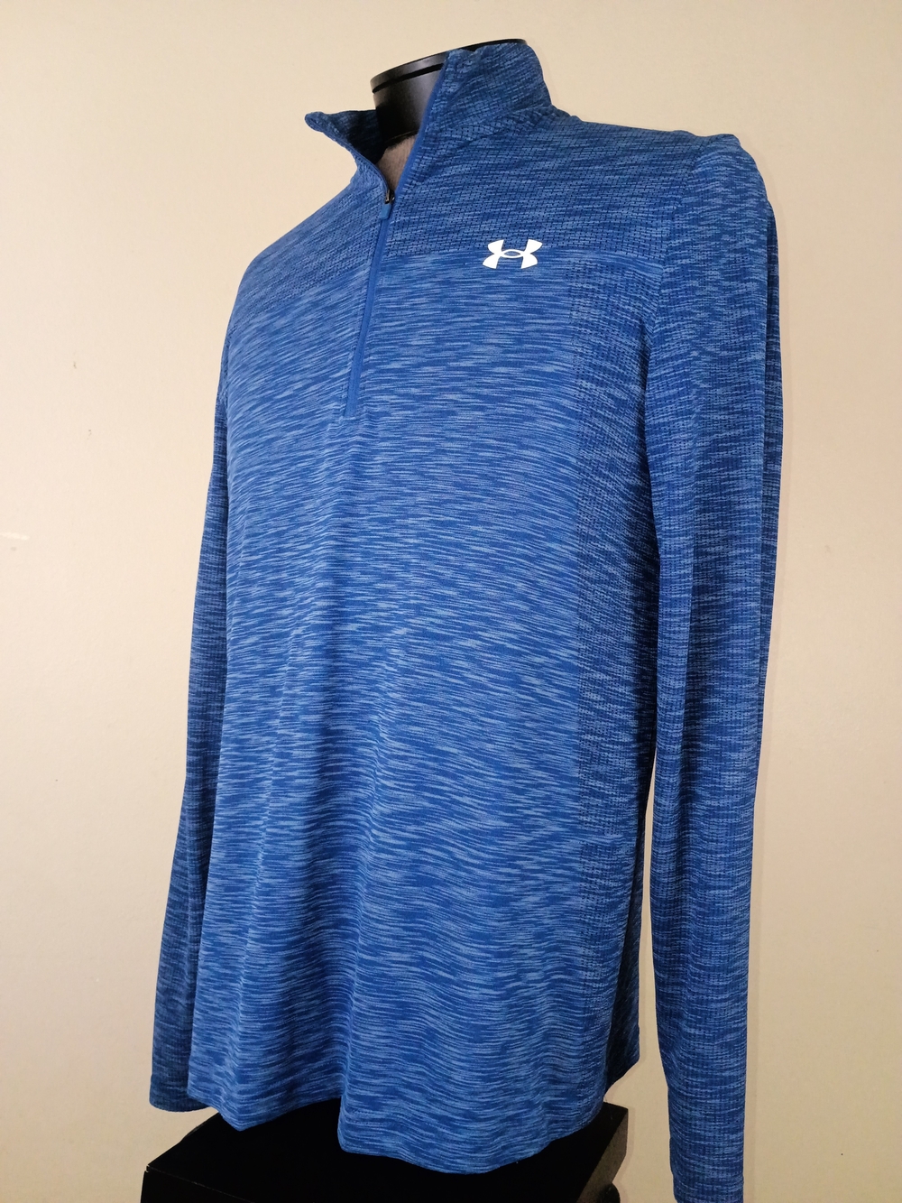 Under Armour Blue Heathered Quarter-Zip Performance Jacket
